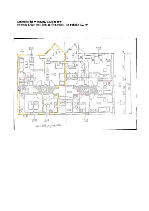 Biere ETW Grundriss EG li Erdgeschosswohnung B�rdeland