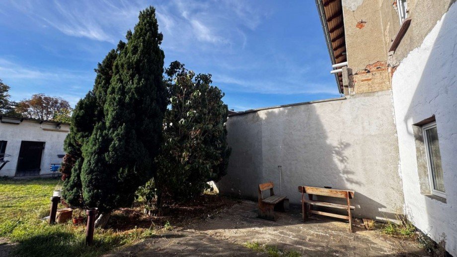 Terrasse Grundst�ck Mehrfamilienhaus Sch�nebeck