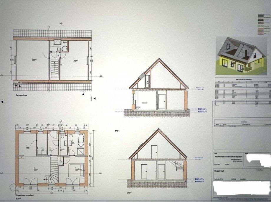 Grundriss/ Ansichten Haus Ballenstedt