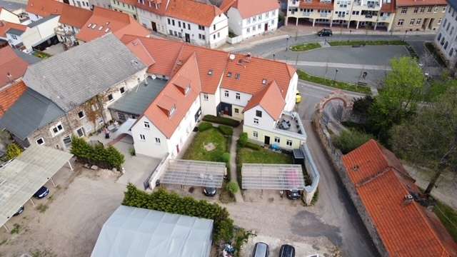 Luftaufnahme Mehrfamilienhaus Ballenstedt