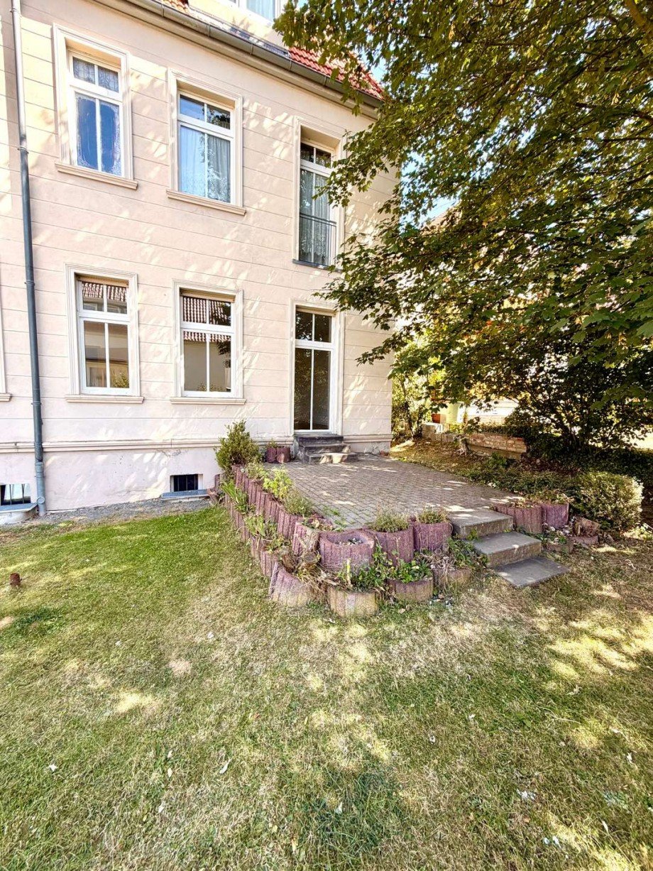 Ansicht Terrasse Wohnung Ballenstedt