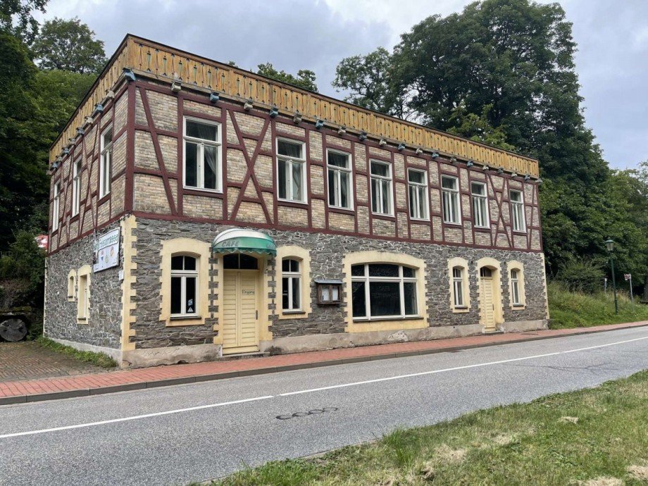 Stra�enansicht. Pensionen Harzgerode