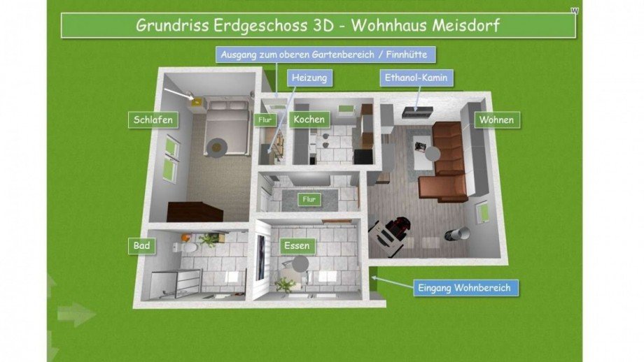Meisdorf EG 3D Schrift jpg Einfamilienhaus Falkenstein/Harz