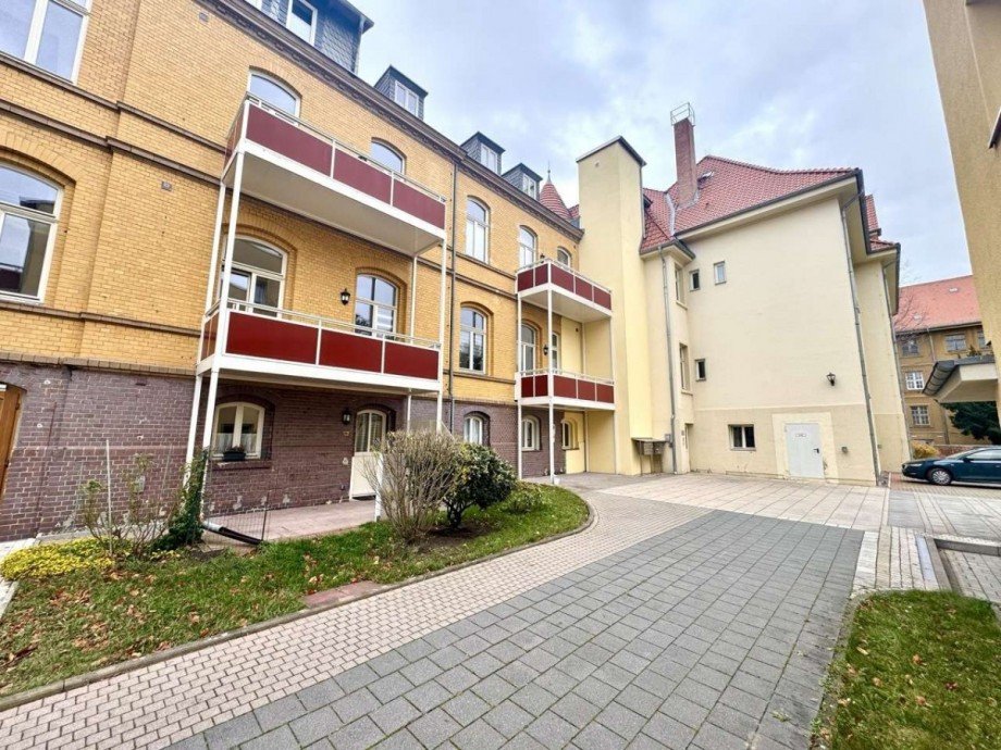 R�ckseite Wohnhaus Wohnung Ballenstedt