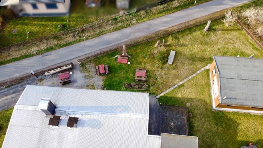 Altenbrak Luftbild Gasthaus Dach Au�ensitzpl�tze Mehrfamilienhaus Thale