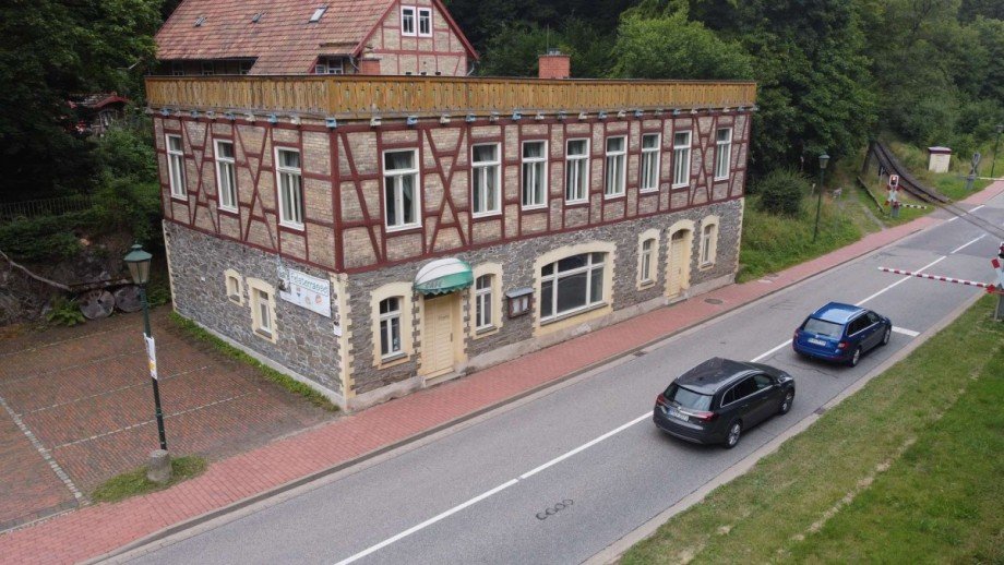 Stra�enansicht Pensionen Harzgerode