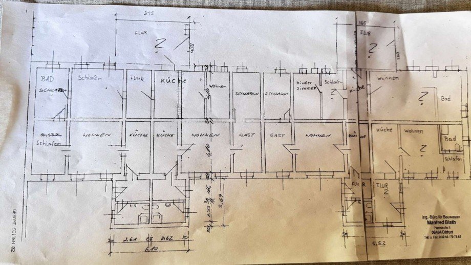 Grundriss EG 6WE Mehrfamilienhaus Schwanebeck