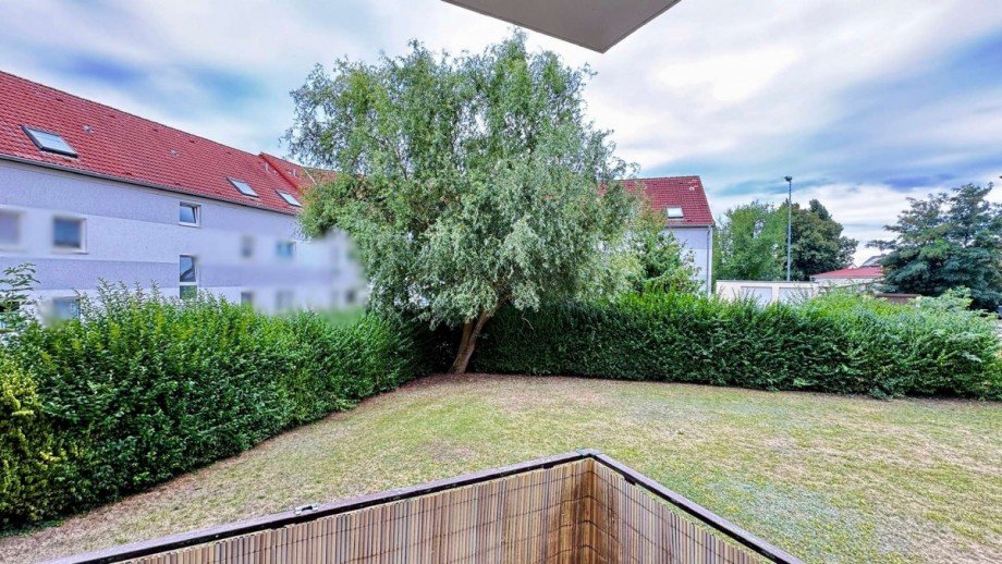 Blick vom Balkon Erdgeschosswohnung B�rdeland