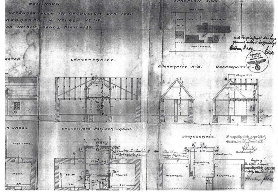 19440626 Grundrisse alt Nelben Einfamilienhaus K�nnern