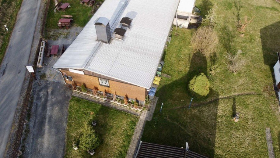 Altenbrak Luftbild Gasthaus Dach Mehrfamilienhaus Thale