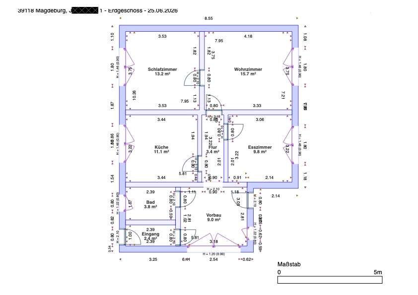 oNGrundriss EG 39118 Magdeburg, J1 Einfamilienhaus Magdeburg