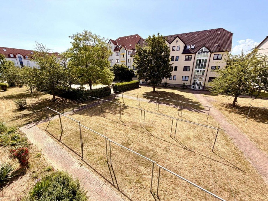 Aussicht vom Balkon Wohnung Ballenstedt